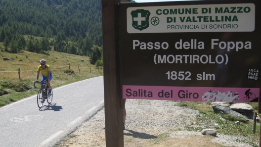 Cycling the Passo Mortirolo for the first time.