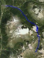 Small map of the Gavia Pass Out And Back road bike ride, Bormio Italy